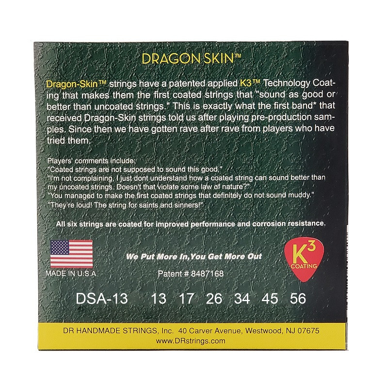 DR Strings DRAGON SKIN Acoustic - Medium (13-56)