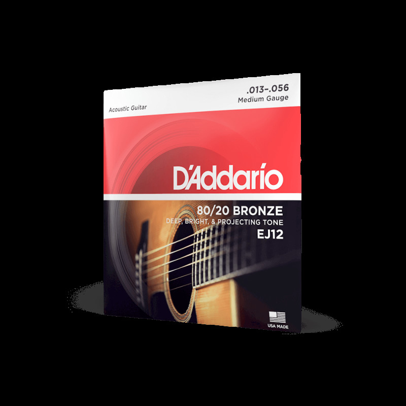 D‘ADDARIO EJ12 80/20 BRONZE MEDIUM (13-56) Струни для акустичної гітари