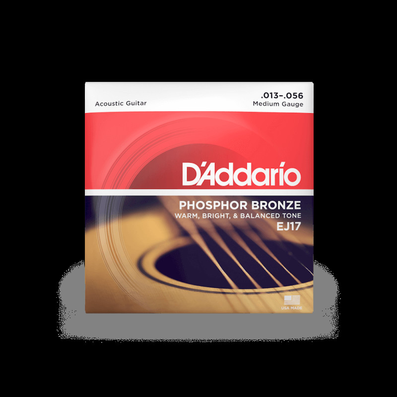 D‘ADDARIO EJ17 PHOSPHOR BRONZE MEDIUM (13-56) Струни для акустичної гітари