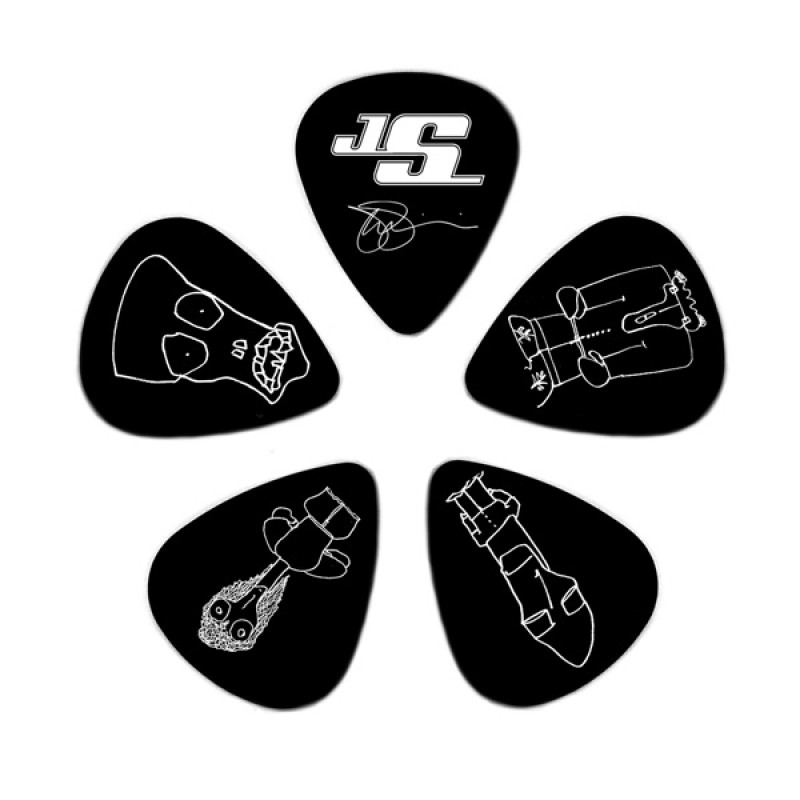 D'ADDARIO JOE SATRIANI SIGNATURE GUITAR PICKS, BLACK (Heavy Gauge)