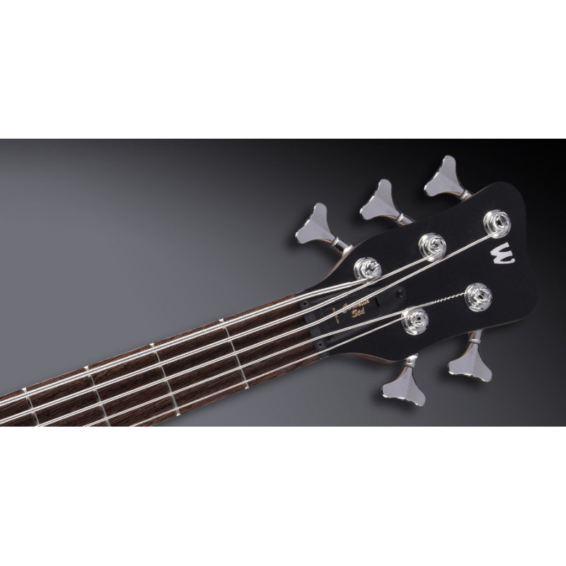 WARWICK Teambuilt Pro Series Corvette Ash, 5-String, A/A, (Nirvana Black Transparent Satin) Бас-гітара