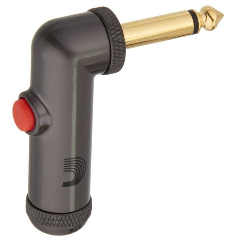 D'ADDARIO PW-AGRAP-2 1/4 Right Angle Plug with Latching Circuit Breaker