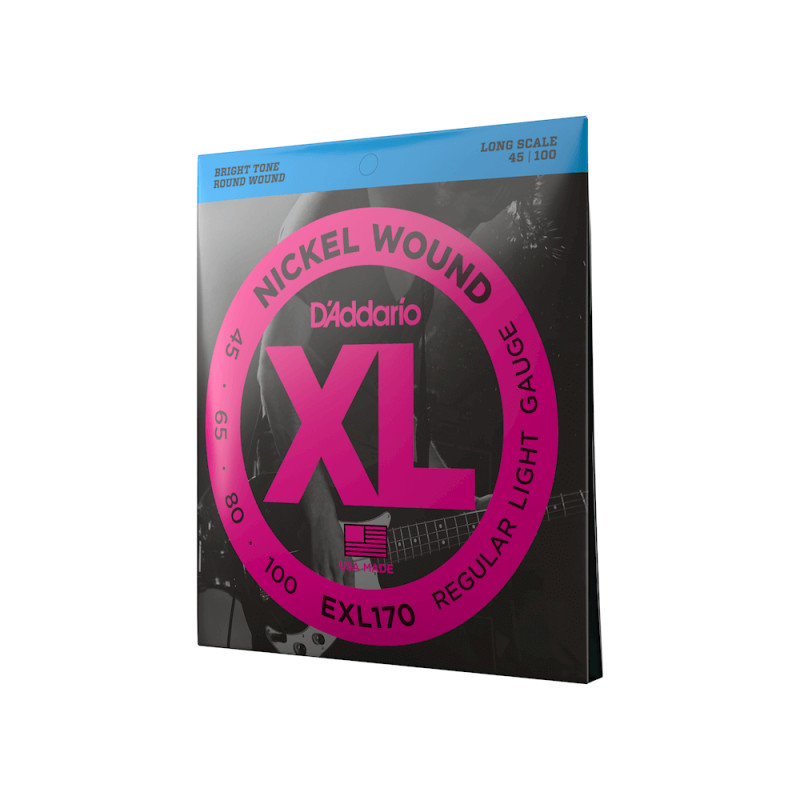D’ADDARIO EXL170 XL NICKEL WOUND BASS REGULAR LIGHT (45-100) Струны для бас-гитары