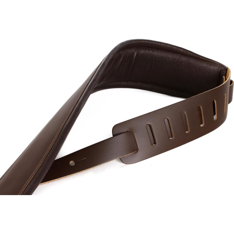 LEVY'S M26PD-DBR_DBR CLASSICS SERIES PADDED TWO-TONE GUITAR STRAP (DARK BROWN) Ремінь для гітари