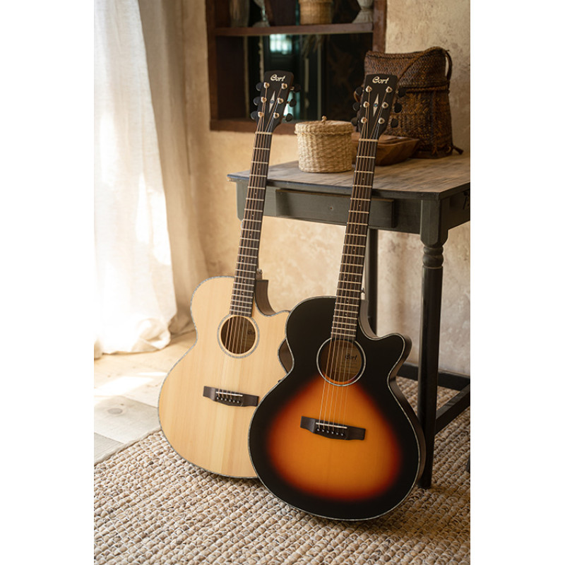 CORT SFX-E (3-Tone Sunburst Satin) Акустична гітара
