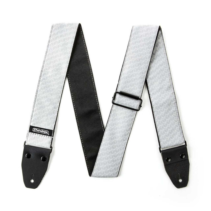 DUNLOP D6712 JACQUARD CUBE HATCH LIGHT GREY STRAP Ремінь для гітари