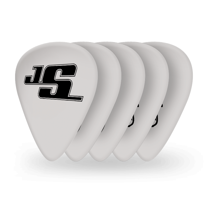 D`ADDARIO JOE SATRIANI SIGNATURE GUITAR PICKS, WHITE (Heavy Gauge)