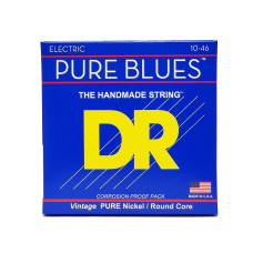 DR STRINGS PURE BLUES Electric Guitar Strings - Medium (10-46) Струни для електрогітари