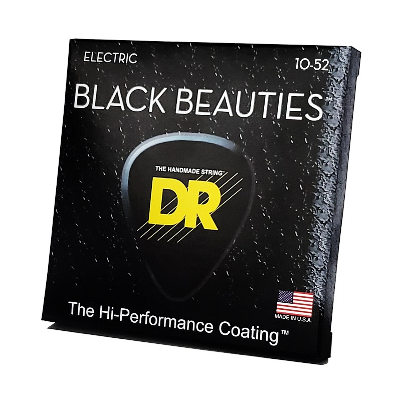 DR STRINGS BLACK BEAUTIES Electric - Big Heavy (10-52) Струни для електрогітари