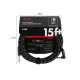 FENDER CABLE DELUXE SERIES 15' ANGLED BLACK TWEED Кабель інструментальний