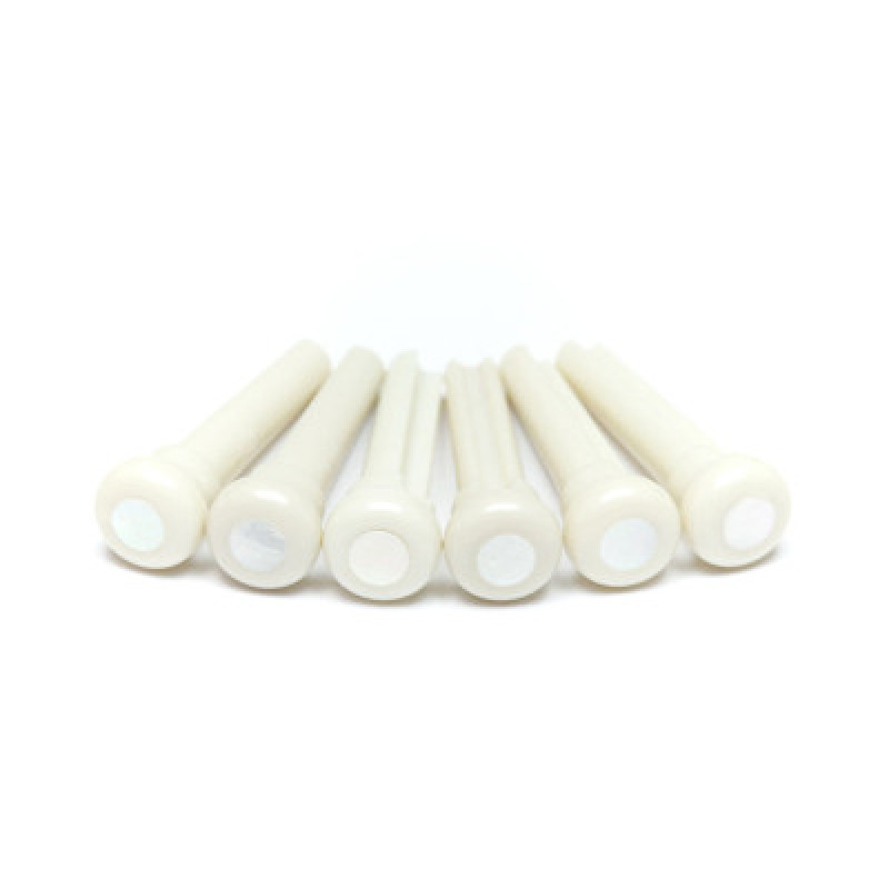 Набір кілочків GRAPH TECH PP-1044-00 TUSQ Bridge Pins 4mm White / Mother-of-Pearl Dot (6 Pcs)