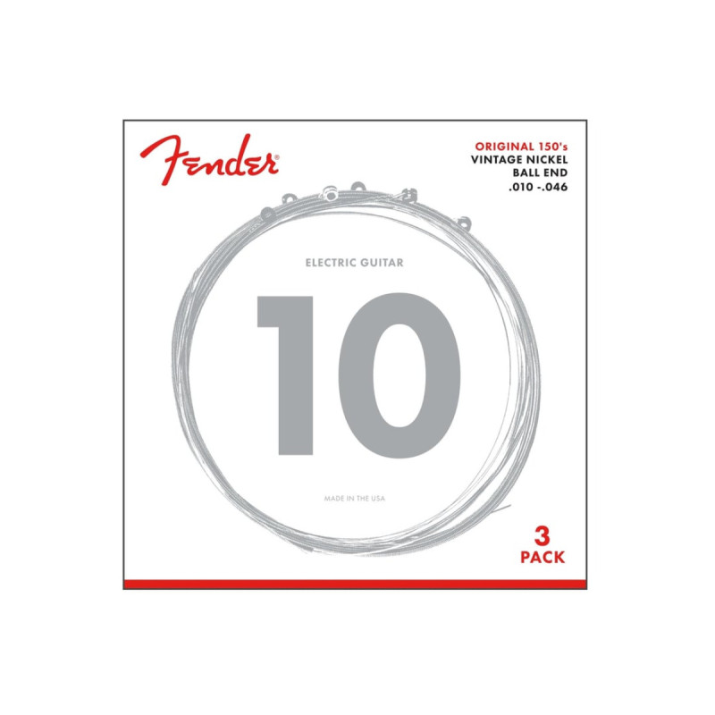 FENDER ORIGINAL 150R 010-.046 PURE NICKEL STRINGS 3 PACK Струни для електрогітари