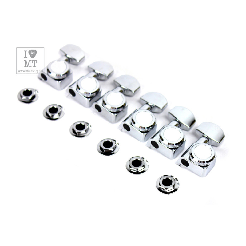 FENDER LOCKING TUNING MACHINES FOR STRATOCASTER/TELECASTER POLISHED CHROME Кілки для гітари