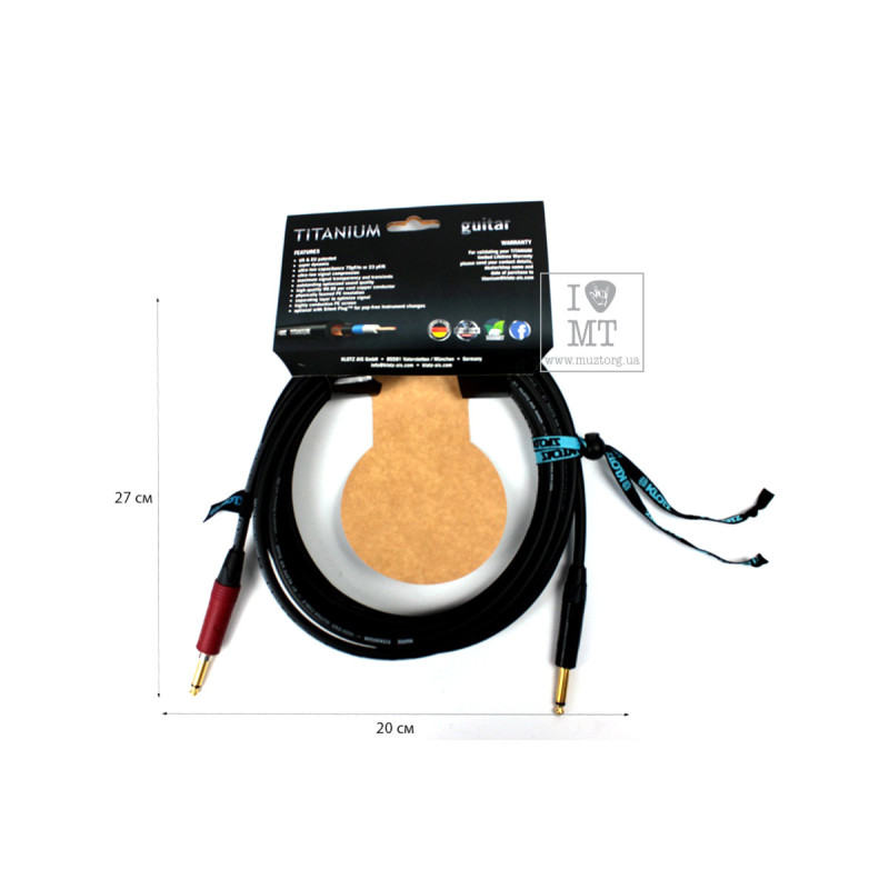 Кабель інструментальний KLOTZ TITANIUM INSTRUMENT CABLE SILENTPLUG 6 M