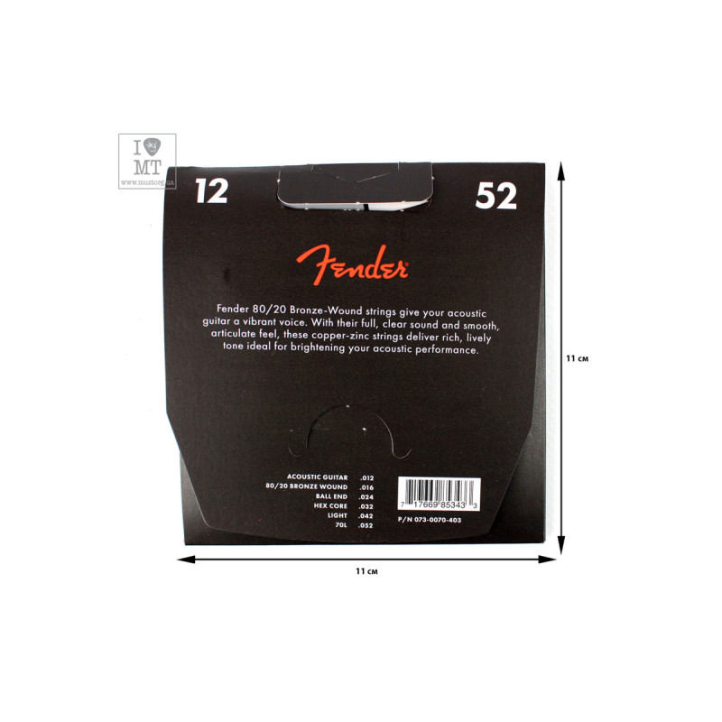 FENDER 880L Струны для акустических гитар