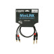 Кабель комутаційний KLOTZ KT-CJ090 MINILINK PRO TWIN CABLE BLACK 0.9 M