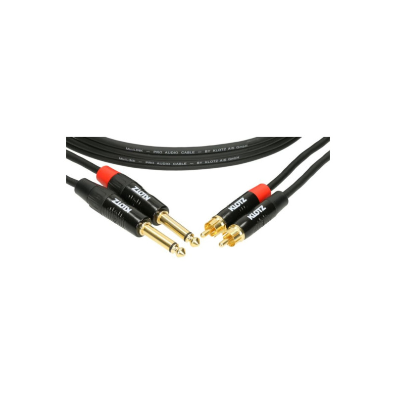 Кабель комутаційний KLOTZ KT-CJ090 MINILINK PRO TWIN CABLE BLACK 0.9 M
