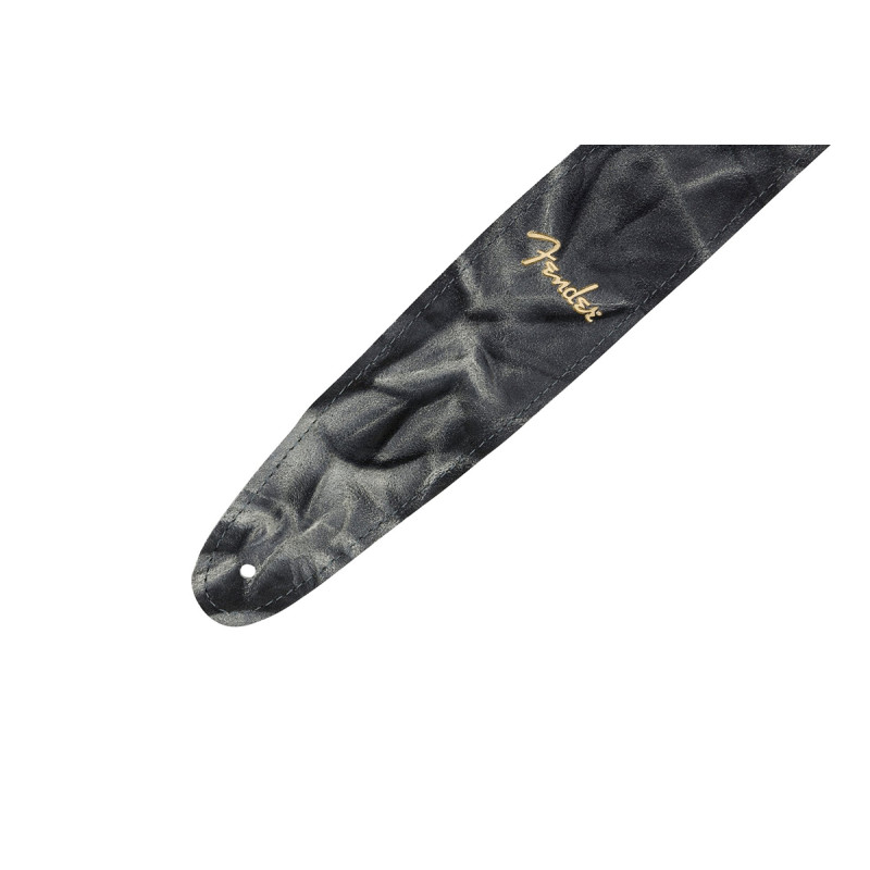 FENDER STRAP TIE DYE LEATHER BLACK Гитарный ремень
