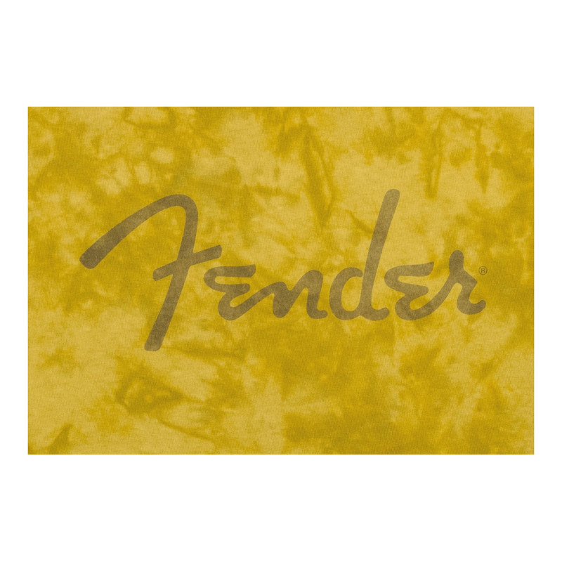 FENDER T-SHIRT SPAGHETTI LOGO TIE-DYE MUSTARD M Футболка