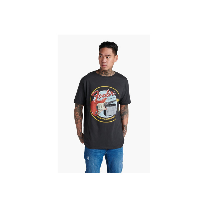 FENDER T-SHIRT 1946 GUITARS AND AMPLIFIERS BLACK XL Футболка