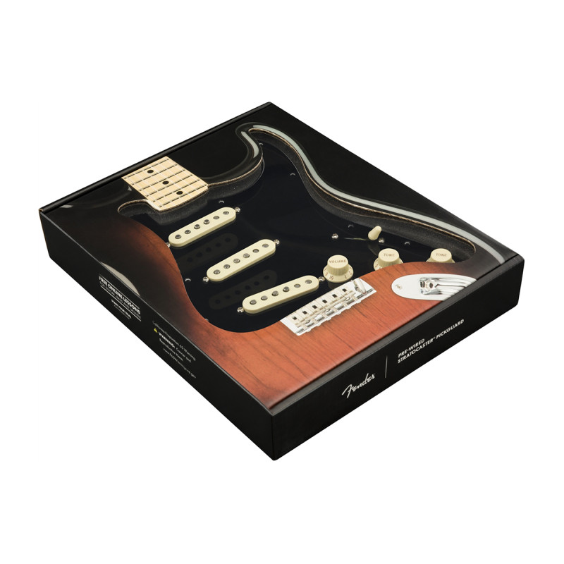 FENDER PRE-WIRED STRAT PICKGUARD ORIGINAL '57/'62 SSS BLACK Пікгард зі звукознімачами