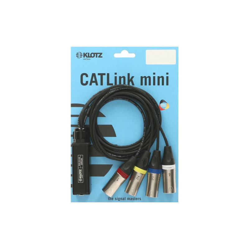 KLOTZ CLAES-MINI04 4‑канальний XLR–RJ45 адаптер Mic/Line/AES