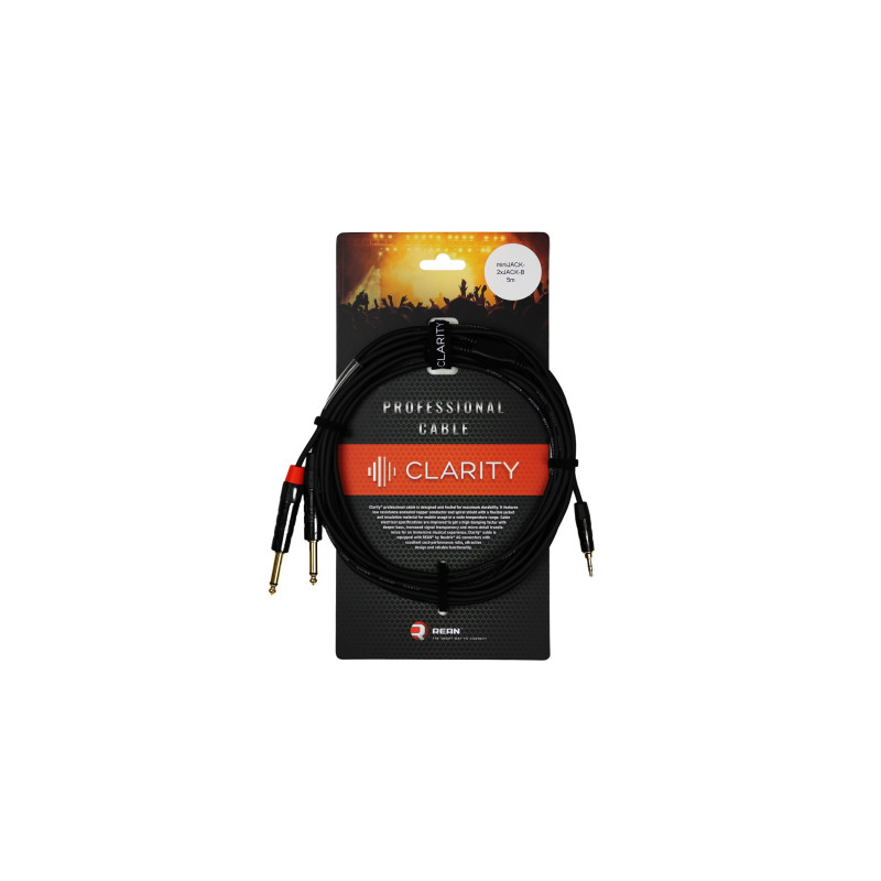 CLARITY miniJACK-2xJACK-B/5m Коммутационный кабель
