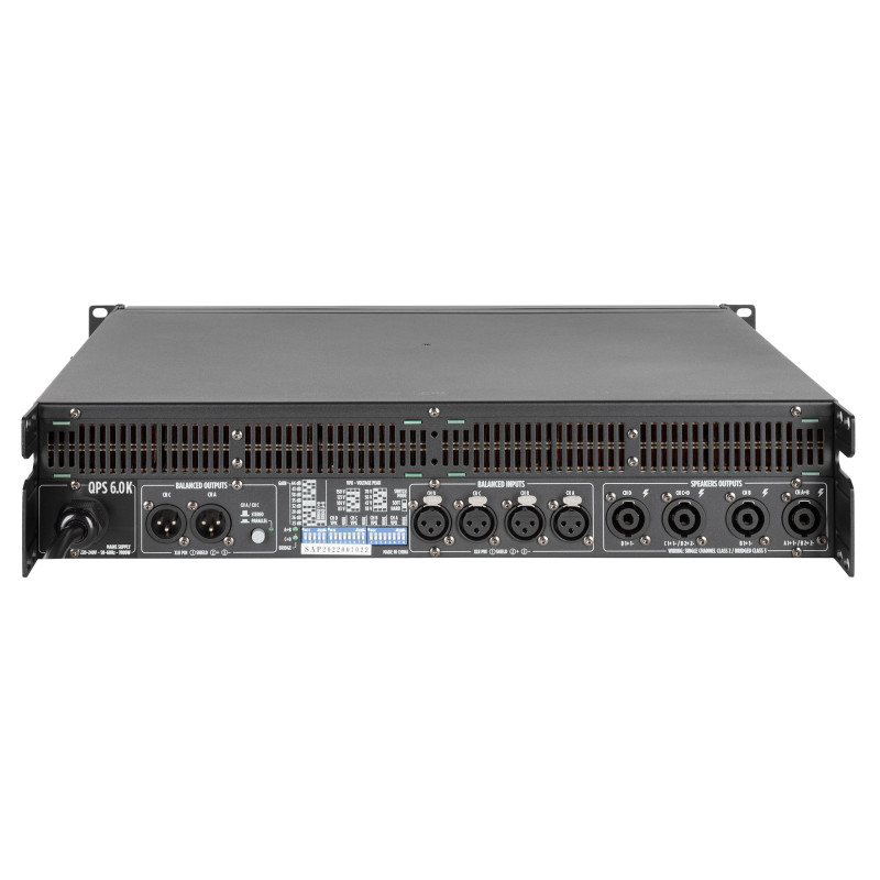 RCF QPS 6.0K Чотириканальний підсилювач потужності класу HD 4x1500 Вт.