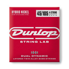 DUNLOP DBHYN45105 DUAL DYNAMIC LAYERED TWIN ALLOY HYBRID WOUND NICKEL BASS STRINGS 45-105 Струни для бас-гітари