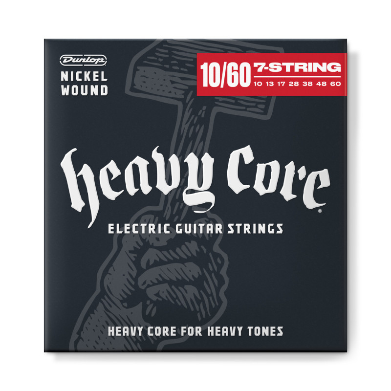 DUNLOP DHCN10607 HEAVY CORE ELECTRIC GUITAR STRINGS (10-60) Струни для електрогітари