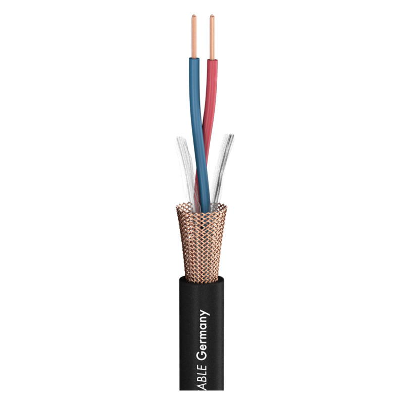 SOMMER CABLE 200-0051 Microphone Cable Club Series MKII; 2 x 0,34 mm²; PVC Ø 6,50 mm; black