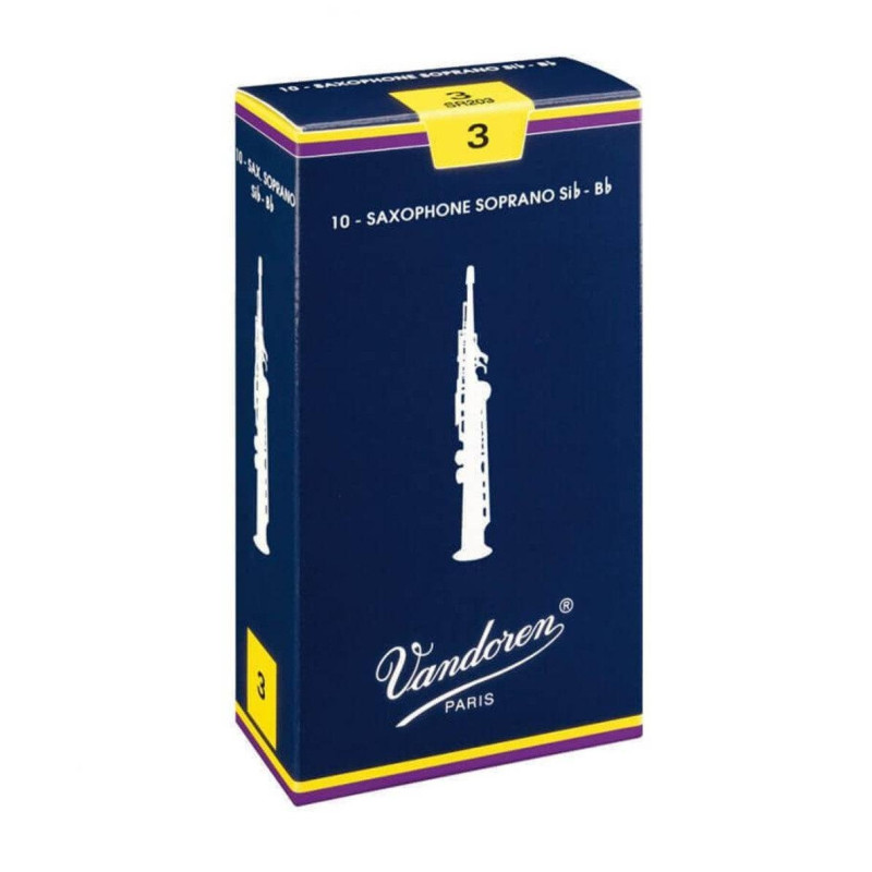 Тростина для сопрано-саксофона Vandoren Soprano Saxophone Traditional 3 (10 шт)