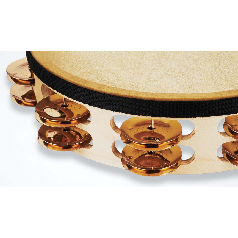Тамбурин Latin Percussion Professional Double Row With Head LP384-BZ (10
