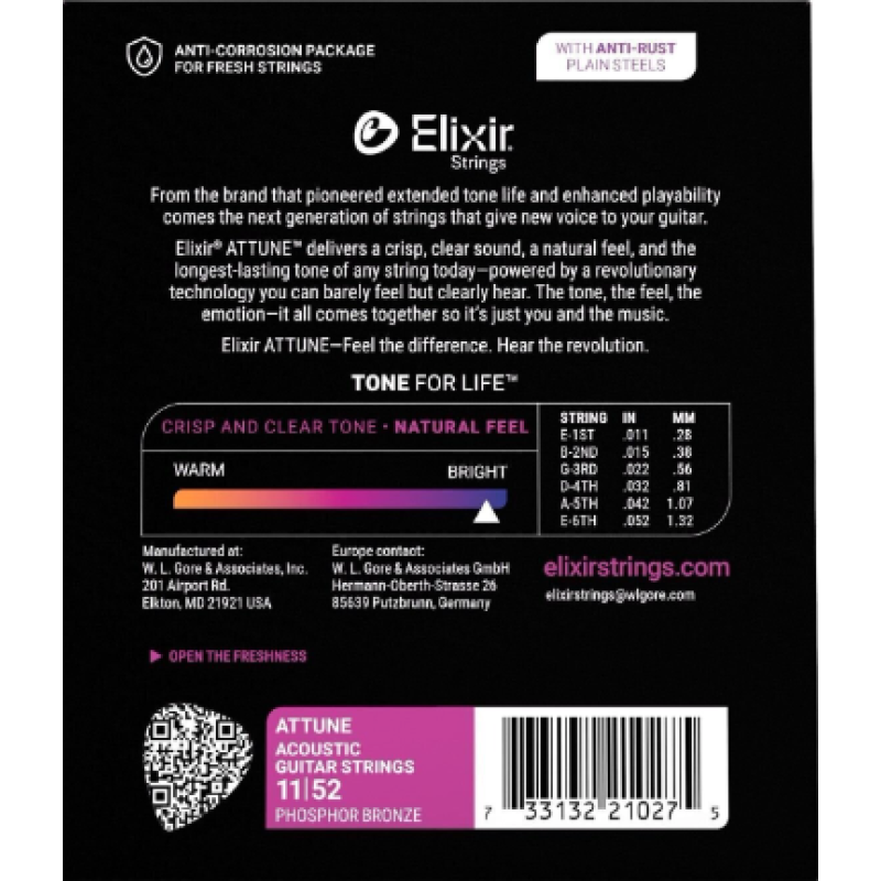ELIXIR PB XW CL Струни для акустичної гітари