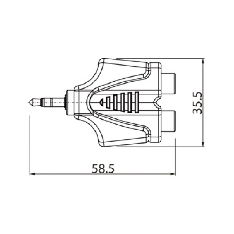 Переходник Roxtone RPAN350 3.5mm jack stereo male (папа) - 2xRCA female (мама)