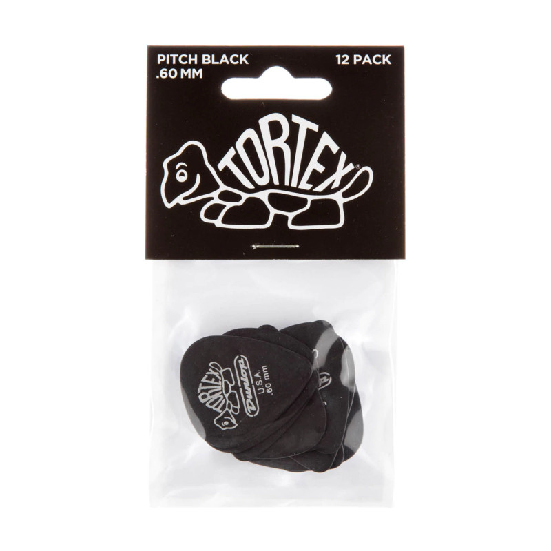 DUNLOP TORTEX PITCH BLACK STANDARD PICK .60MM Медіатори