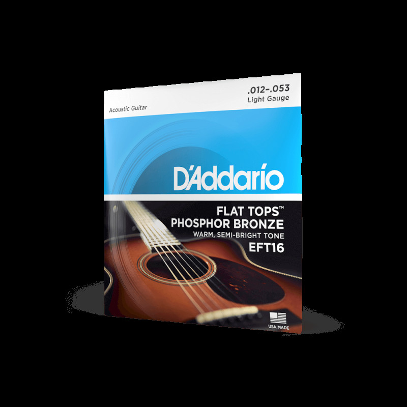 D‘ADDARIO EFT16 FLAT TOPS PHOSPHOR BRONZE LIGHT (12-53) Струни для акустичної гітари