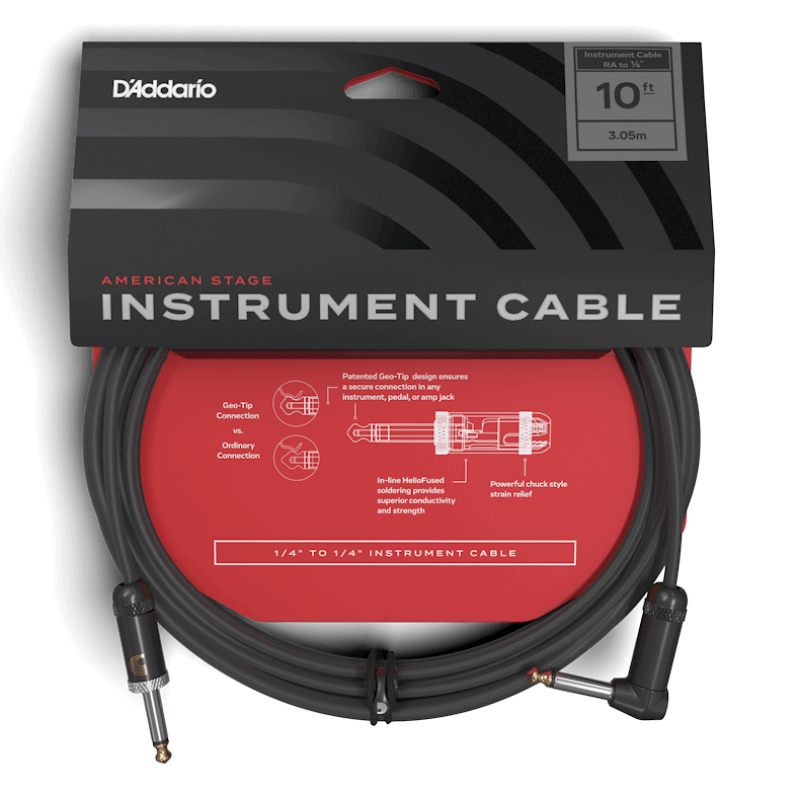 D`ADDARIO PW-AMSGRA-10 American Stage, Right to Straight (3m)
