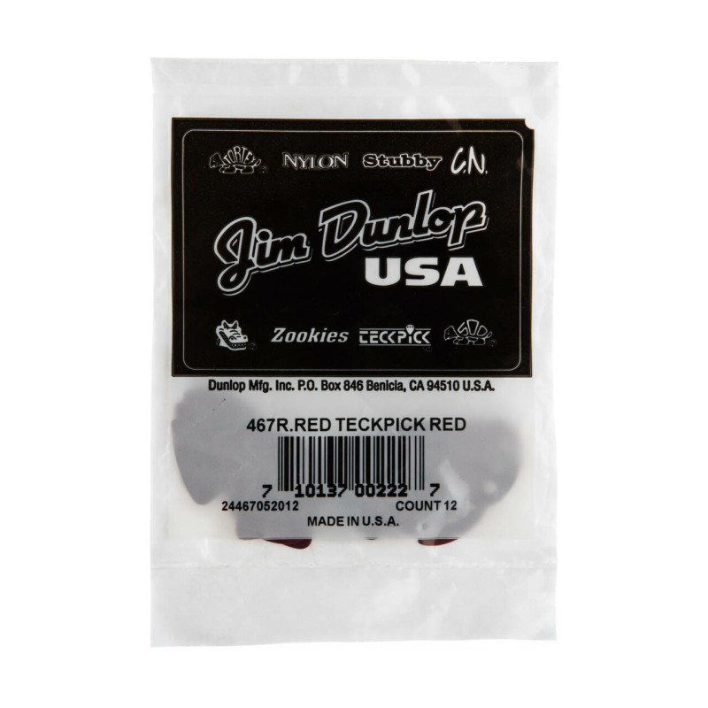 DUNLOP TECKPICK STANDARD RED ALUMINUM Медіатори