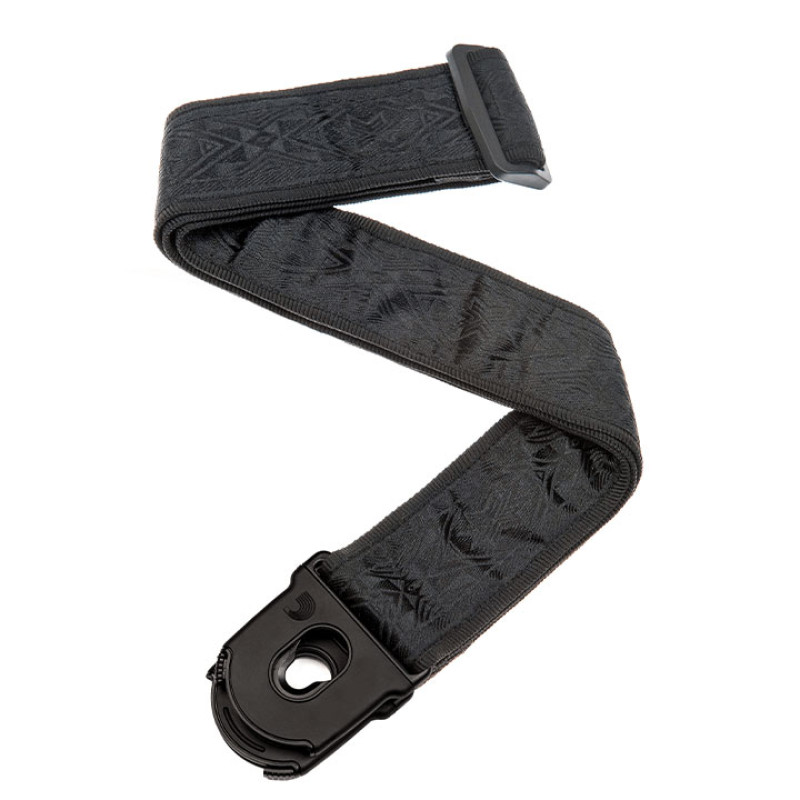 D`ADDARIO PLANET LOCK GUITAR STRAP (BLACK SATIN)