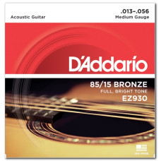 D‘ADDARIO EZ930 85/15 BRONZE MEDIUM (13-56) Струни для акустичної гітари