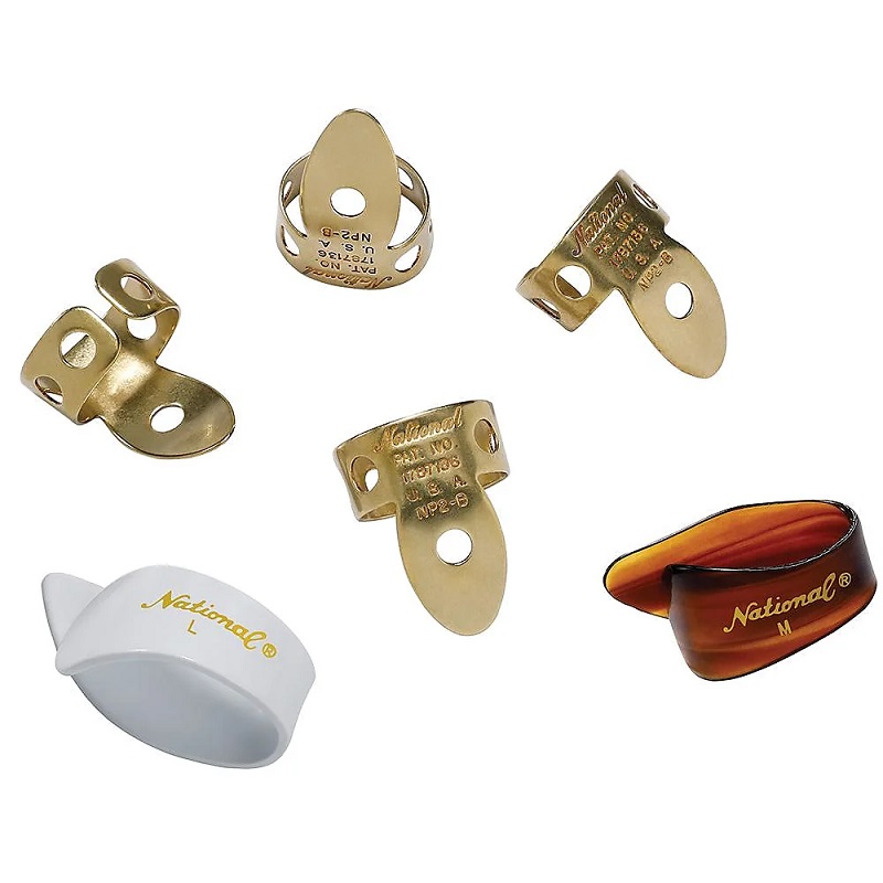 D`ADDARIO National Pick Variety Pack - Finger and Thumb Picks 6 Pack