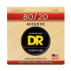 DR STRINGS HI-BEAM Acoustic 80/20 Bronze - Custom Light (11-50) Струни для акустичної гітари
