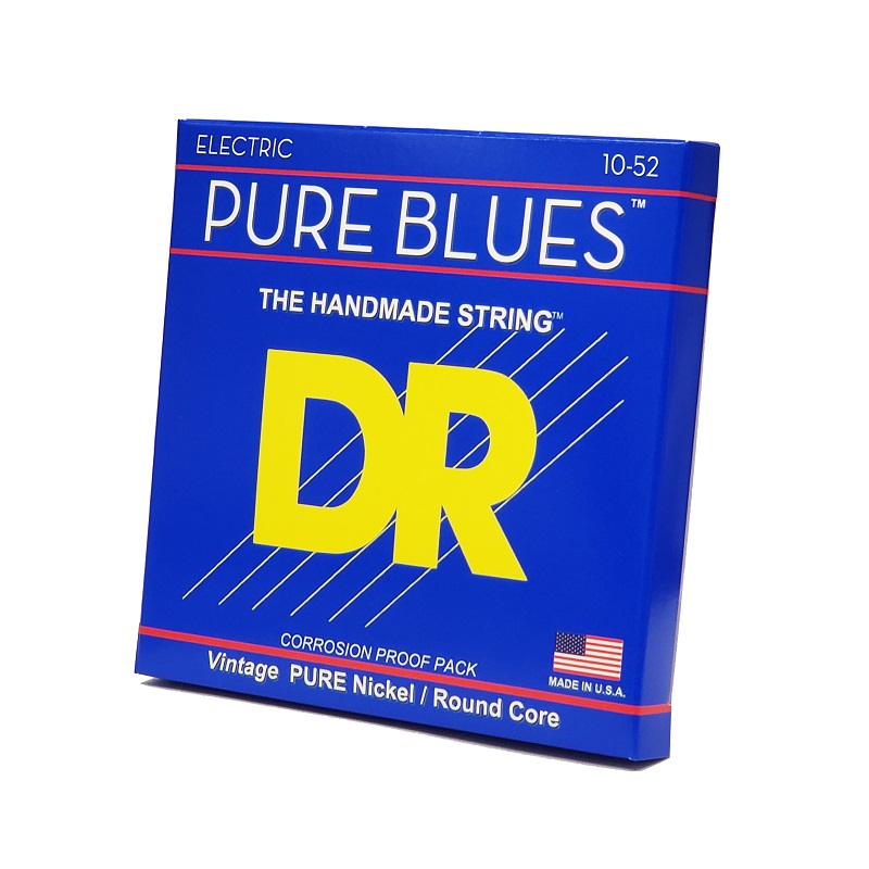 DR STRINGS PURE BLUES Electric Guitar Strings - Medium to Heavy (10-52) Струни для електрогітари