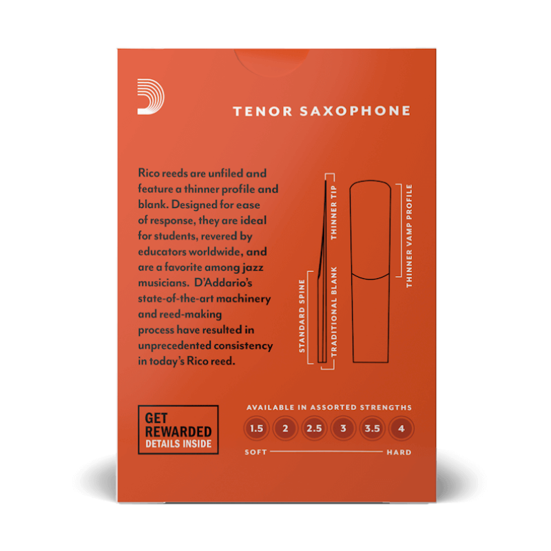 D`ADDARIO Rico - Tenor Sax #3.5 - 10 Pack