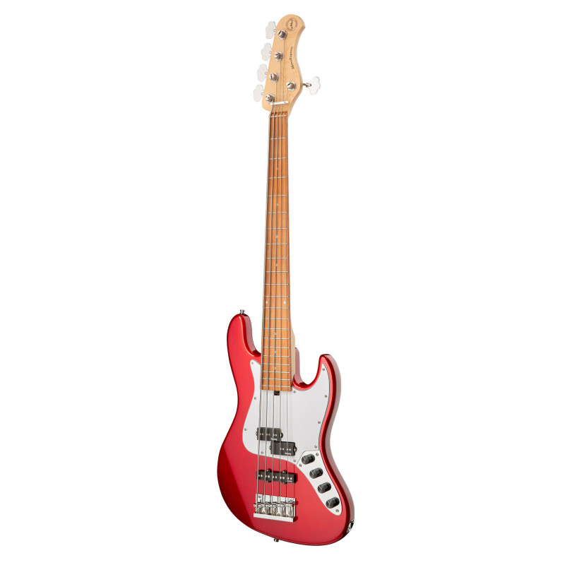 SADOWSKY MetroExpress 21-Fret Hybrid P/J Bass, Morado, 5-String (Candy Apple Red Metallic) Бас-гітара