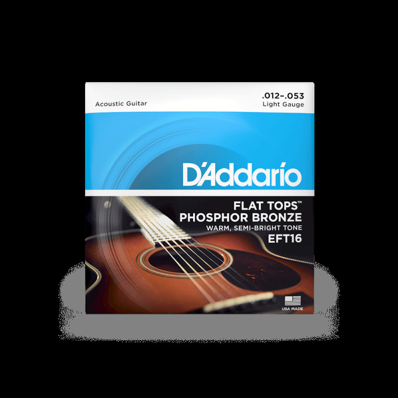 D‘ADDARIO EFT16 FLAT TOPS PHOSPHOR BRONZE LIGHT (12-53) Струни для акустичної гітари