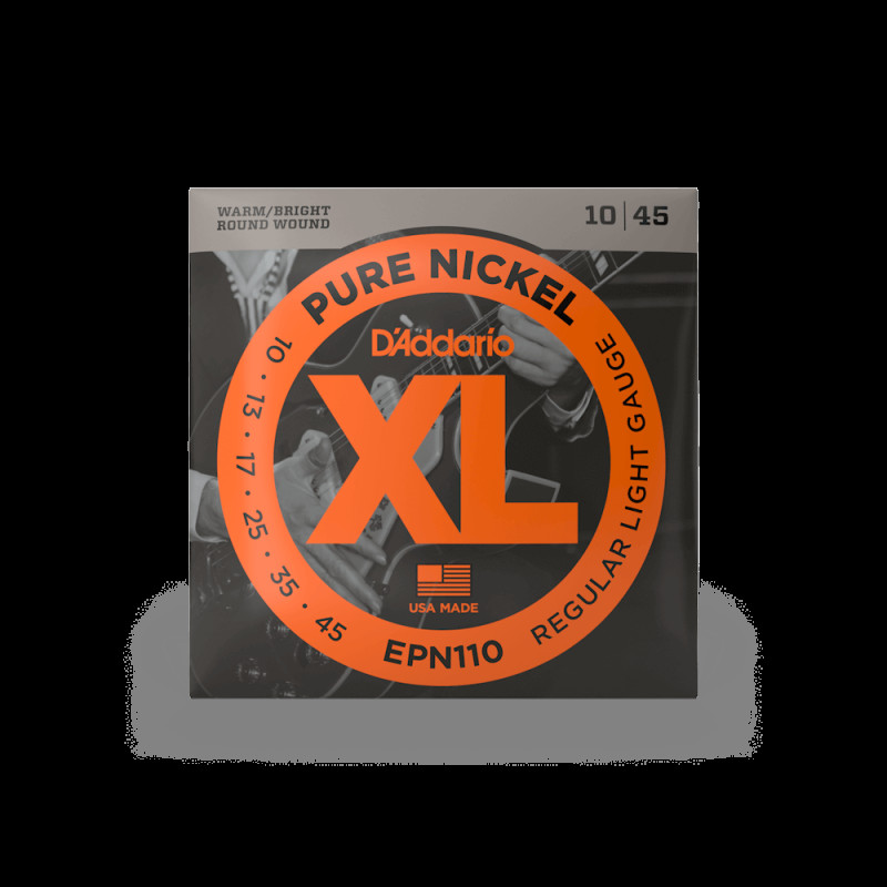 D’ADDARIO EPN110 XL PURE NICKEL REGULAR LIGHT (10-45) Струны для электрогитары