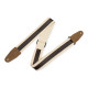 LEVY'S MC2CG-NAT-DBR Cotton Combo Guitar Strap – Natural Cotton with Dark Brown Leather Strip Ремінь для гітари
