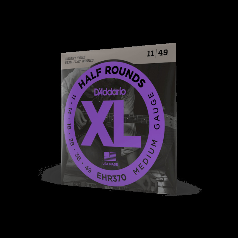 D‘ADDARIO EHR370 XL HALF ROUNDS MEDIUM (11-49) Струни для бас-гітари